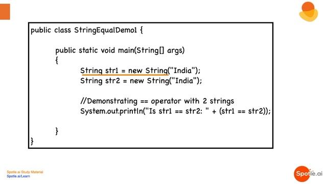 Comparing two strings in Java смотреть онлайн