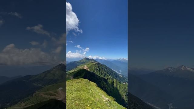 Роза Хутор - такая красота в России! Обязательно нужно увидеть своими глазами😍 #горы #море #лето смотреть онлайн