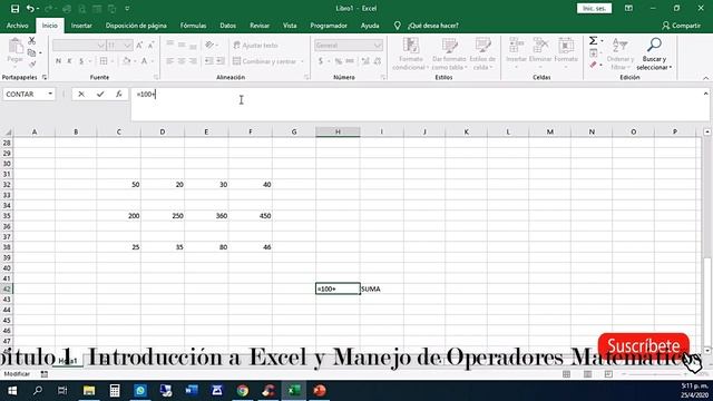EXCEL 2019 | Introducción a EXCEL y Manejo de OPERADORES Matemáticos смотреть онлайн