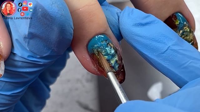 Дизайн поталью / Текстура камня на ногтях / Объемный дизайн ногтей смотреть онлайн