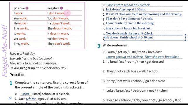 Prepare 5 НУШ Unit 7 My day. Grammar. Present Simple Negative p. 49 Student's Book✔Відеоурок смотреть онлайн