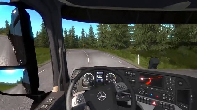 Euro Truck Simulator 1.35 Open Beta - Mercedes-Benz Actros MP4 - Gothenburg (S) to Växjö (S) смотреть онлайн