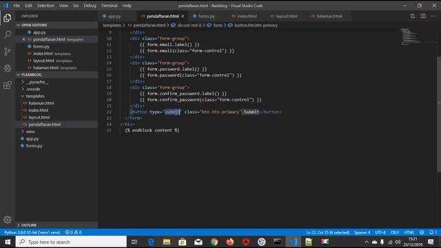 Membuat Blog dengan Python Flask - 3 Penanganan Form смотреть онлайн