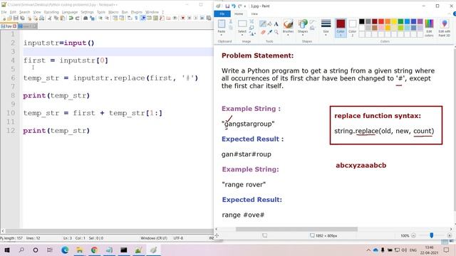 Python Coding Problems for upcoming Placements | Python String related Coding Problems | Part-3 смотреть онлайн