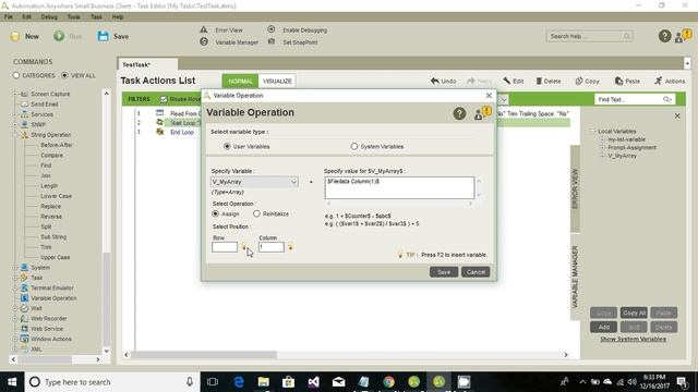 Part-6 Automation Anywhere-User Variables Array Type & Reading CSV Files смотреть онлайн