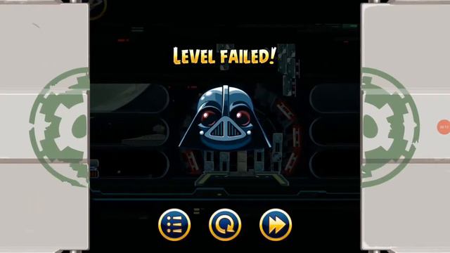 Angry Birds star wars Level Failed screen смотреть онлайн