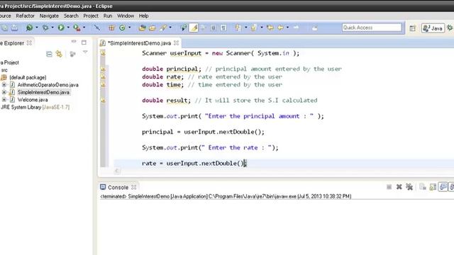 5. How to calculate Simple Interest through a Java program ?. смотреть онлайн