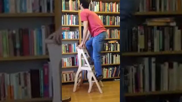 Convertible Library Step Stool / Chair (Amish Handcrafted at DutchCrafters) смотреть онлайн