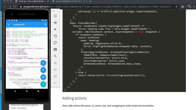 Adding Syntax Highlighting in Flutter Cookbook App смотреть онлайн