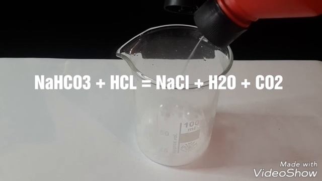 NaHCO3 + HCL = NaCl + H2O + CO2 baking soda and Hydrochloric acid смотреть онлайн