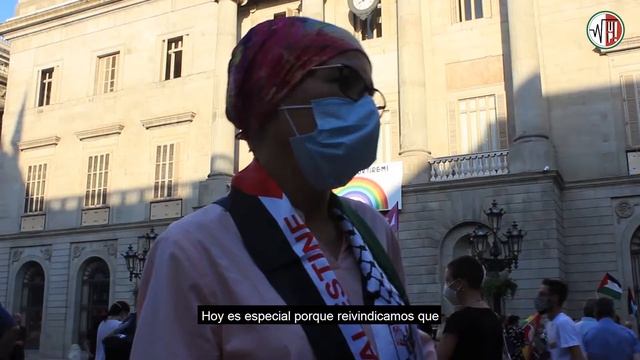 Anexión de territorios palestinos - Manifestacíon palestina en Barcelona смотреть онлайн