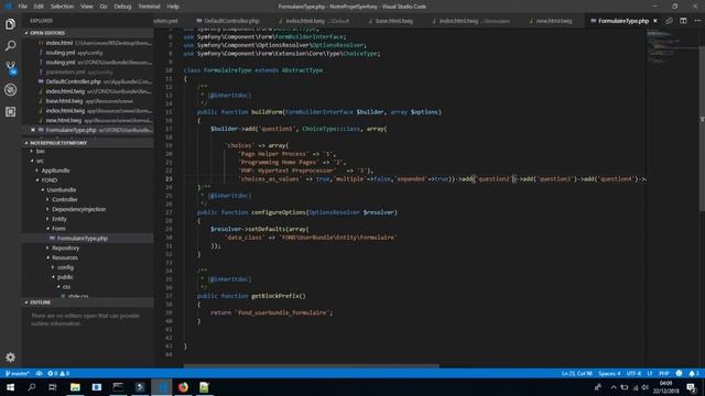 TUTO 3 SYMFONY 3 : Création d’un Formulaire , Questionnaire CRUD, intégration template смотреть онлайн