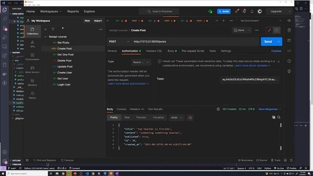 Testing Expired Tokens: Part #67 Python API Course смотреть онлайн