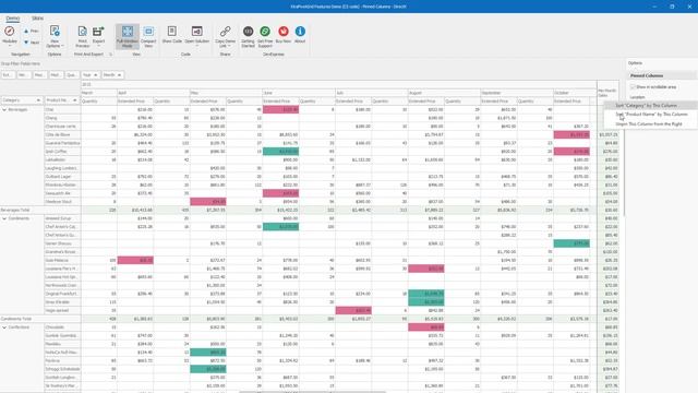 WinForms Pivot Grid Pinned Columns смотреть онлайн