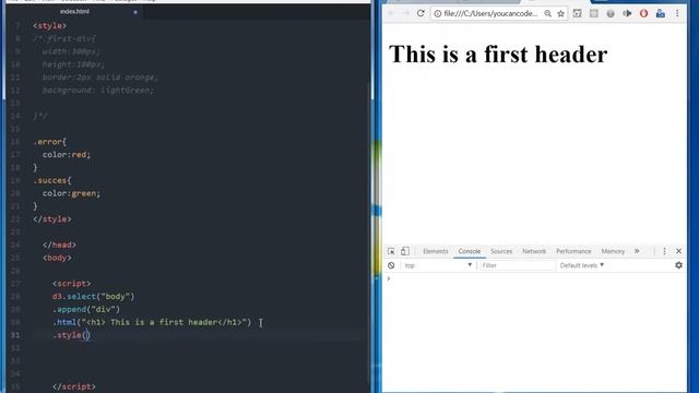 D3.js Tutorial -11-D3.js Method chaining смотреть онлайн