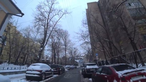 4K Morning Drive | Moscow center Christmas lights | Russia