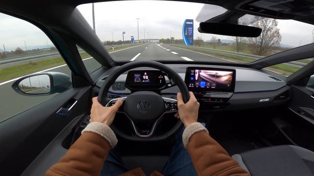 Volkswagen ID3 1st Plus 2021 - POV test drive in 4K | 204 HP, Acceleration 0-100 km/h смотреть онлайн