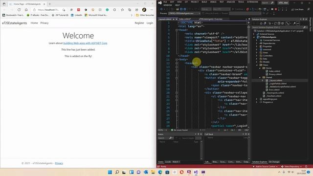 Episode 2 Using MVC Template and adding custom pages (ASP.NET Core MVC) смотреть онлайн