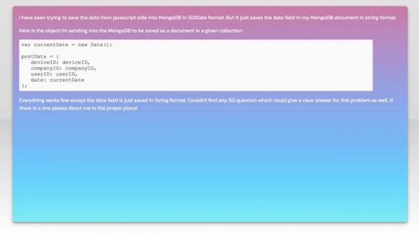JavaScript - How to save a date in MongoDB document in ISODate format?