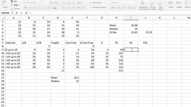 Calculating the Standard Deviation in Excel смотреть онлайн