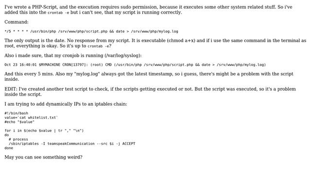 DevOps & SysAdmins: Executing php as sudo inside crontab смотреть онлайн