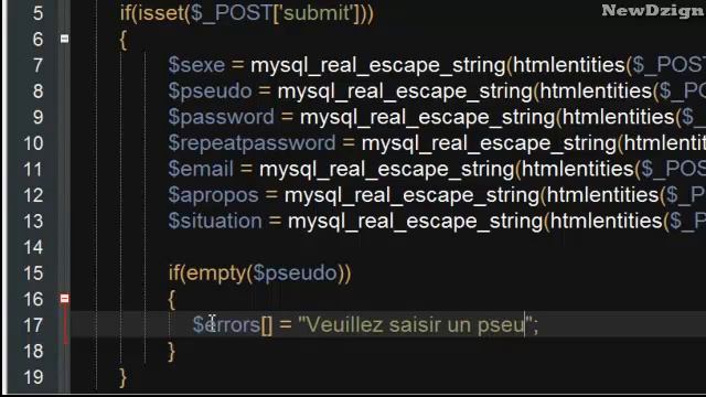 Tutoriel php : Creation d'un mini reseau social | Formulaire d'inscription | part4 | By NewDzign смотреть онлайн