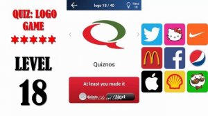 Quiz: Logo Game Level 18 - All Answers - Walkthrough ( By Lemmings at work )