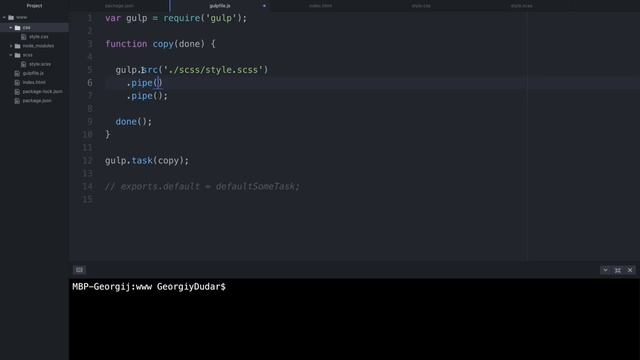 Изучение Gulp.JS / Урок #2 - Gulp и SASS. Установка и работа смотреть онлайн