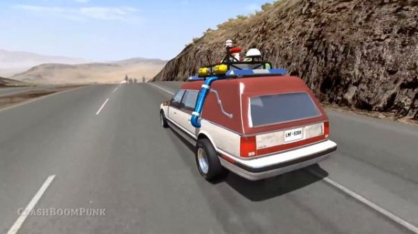 Massive Spike Strip Pileup Crashes #18 – BeamNG Drive | CrashBoomPunk