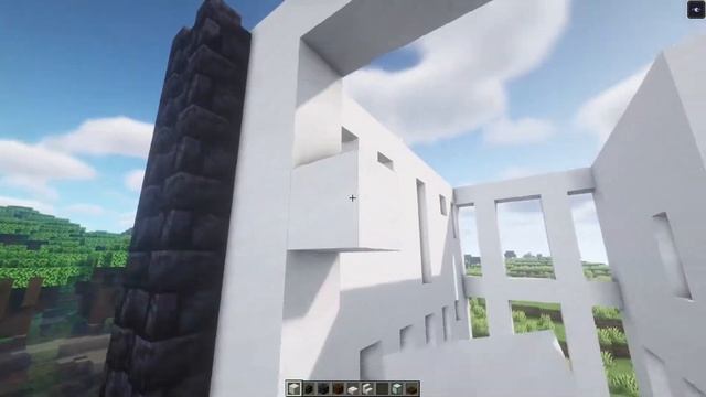 БОЛЬШОЙ ДОМ ХАЙ-ТЕК С БАССЕЙНОМ В MINECRAFT!!! - Даня Строитель - Туториал｜Как построить? смотреть онлайн