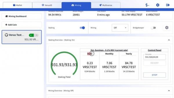 Let's Learn Verus - 01 - Getting started, wallet walkthrough, + start mining & staking