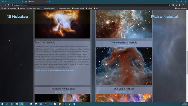 12 Nebulae Demo Using HTML 5, CSS 3 and Bootstrap 4 смотреть онлайн