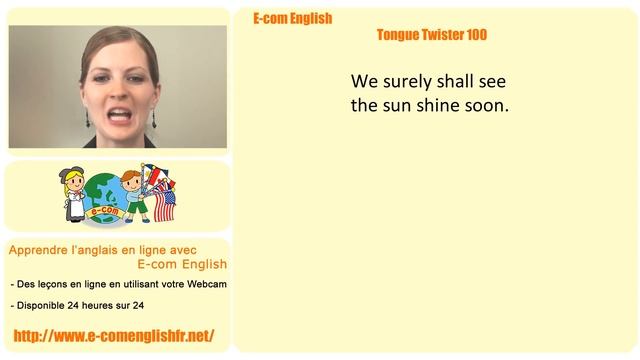 Ecom Anglais: Les Virelangues 48/100: "We surely shall see the sun shine soon". Tongue twister. смотреть онлайн