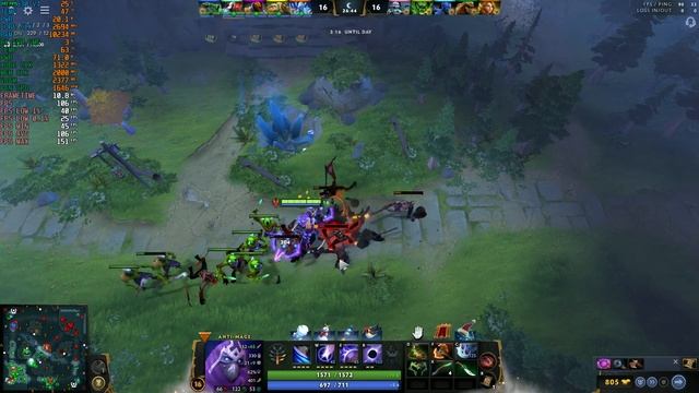 Xeon E5-2630 V4 + RX 590 GME Dota 2 Full Gameplay