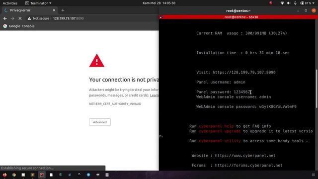 Install CyberPanel Web Hosting Control Panel di CentOS 7 смотреть онлайн