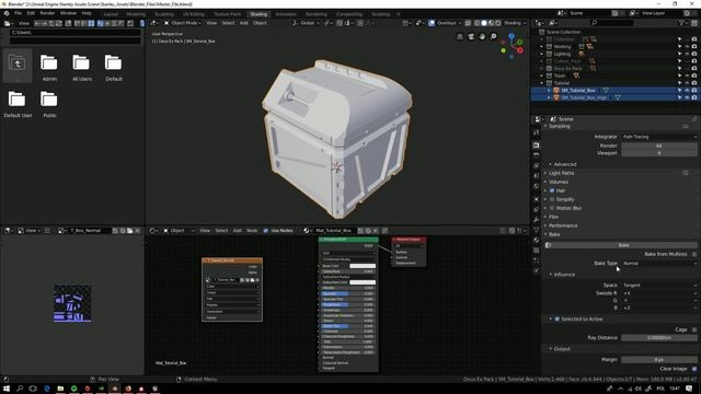 Bevel Shader Normal Map Baking Tutorial - Inside Blender 2.8 for Unreal Engine or Substance Painter смотреть онлайн