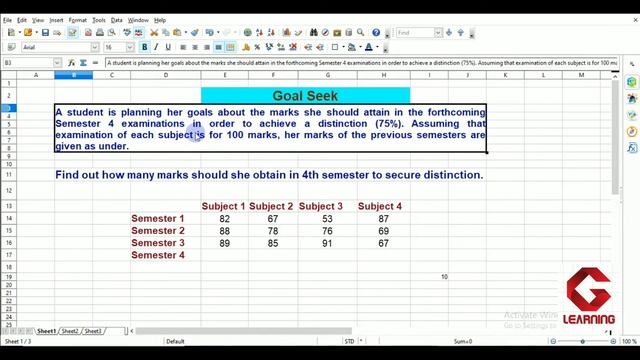 Goal Seek in OpenOffice Calc | Unit 2 Electronic Spreadsheet | Class 10 Information Technology IT смотреть онлайн