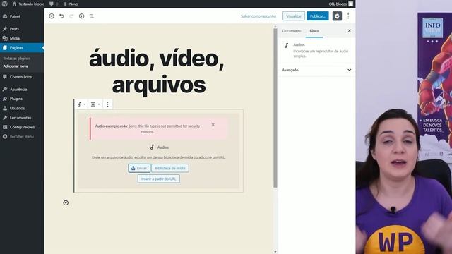 Como colocar PDFs, áudio e vídeo no seu site WordPress | Série Blocos do Gutenberg ep. 4 смотреть онлайн
