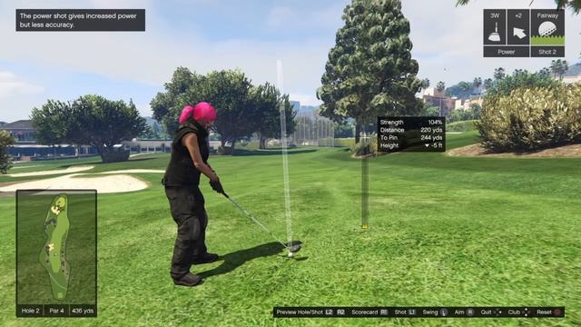 GTAOnline: Birdie Tutorial - Hole 2 [PS4] смотреть онлайн