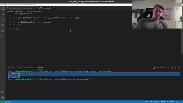 Python Pandas Tutorial: Converting a list of dictionaries into a Dataframe смотреть онлайн