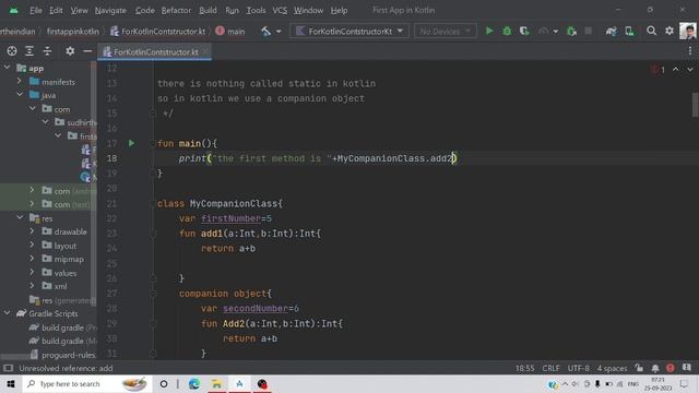 How to use Companion Obect in Kotlin Android Studio смотреть онлайн