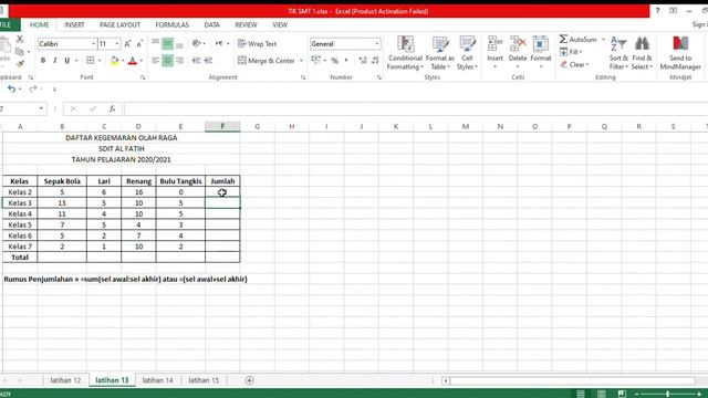 TIK latihan 13 xlsx Excel Product Activation Failed 2020 10 14 16 35 43 смотреть онлайн