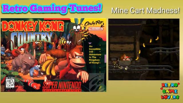 Donkey Kong Country - Mine Cart Madness Song! смотреть онлайн