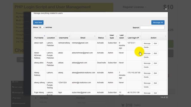 Free Download PHP Login & User Management with message center смотреть онлайн