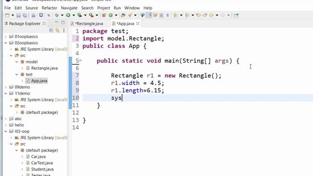 21 Java OOP Basics - A Simple Rectangle Class смотреть онлайн