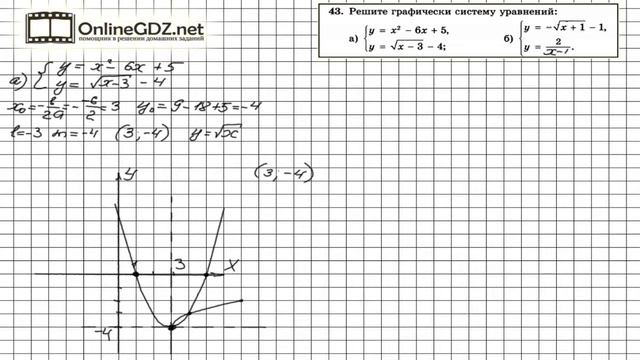 Задание № 43 Итоговое повторение - Алгебра 8 класс (Мордкович) смотреть онлайн