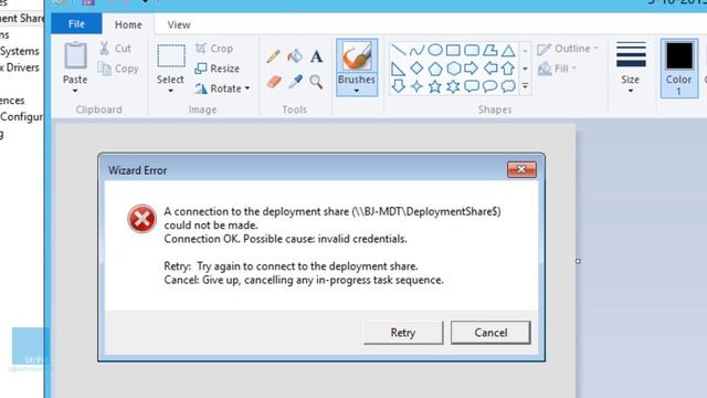 MDT 2013 Tip - Fixing Connection Ok. Possible Cause Invalid Credentials Error смотреть онлайн