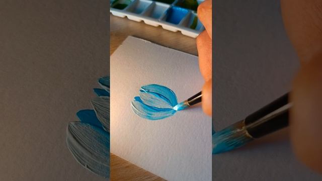 one stroke flower painting #art #painting #shorts #flowerpainting смотреть онлайн
