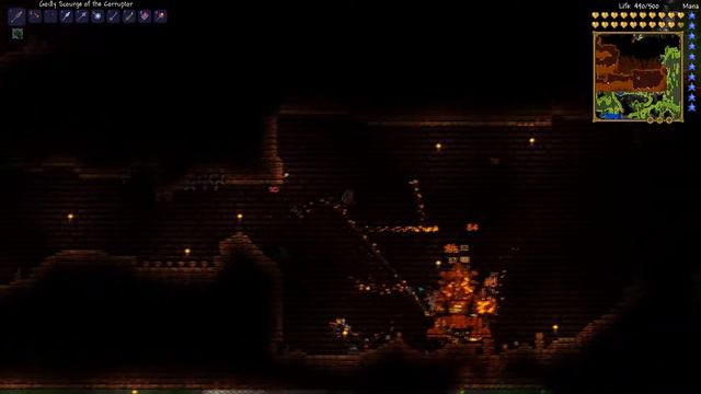 Terraria: Solo Golem | Potion free and without prior setup | Godly Scourge of the Corruptor смотреть онлайн