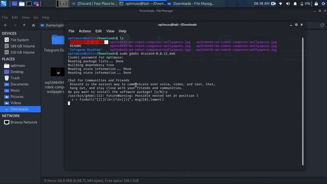How to install .deb file/ Discord in kali linux 2020.4 or other debian linux! смотреть онлайн